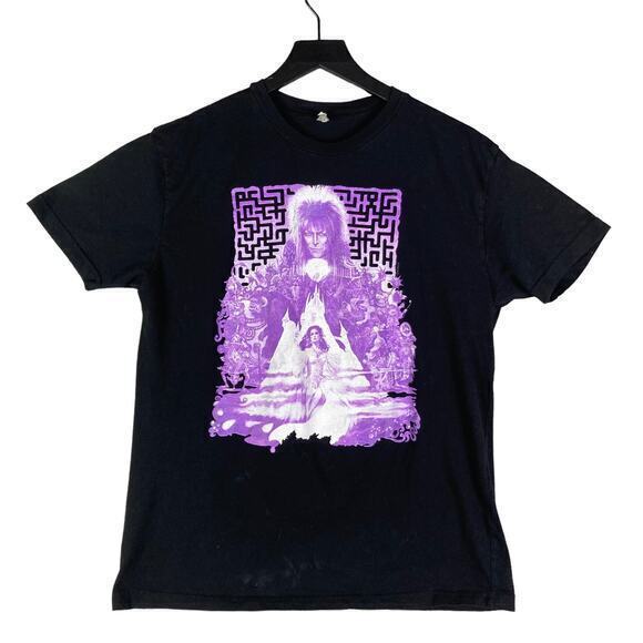 Labyrinth Shirt Movie Tee Black  David Bowie Mens Sz‎ Large Classic Adult Goblin - Picture 1 of 9